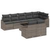 vidaXL Ensemble de Canap&eacute;s 9 pc Gris polyrotin