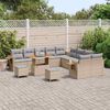vidaXL Ensemble de canap&eacute; de jardin 13 pcs Beige et Gris clair