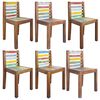 vidaXL Chaises &agrave; manger lot de 6 bois de r&eacute;cup&eacute;ration solide