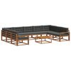 vidaXL Ensemble de canap&eacute;s d'ext&eacute;rieur 10 pc Naturel et Anthracite