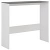 vidaXL Table de bar avec 2 dessus de table Blanc et gris 130x40x120 cm