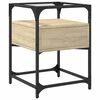 vidaXL Table de chevet ch&ecirc;ne sonoma 40x40x55 cm bois d&rsquo;ing&eacute;nierie