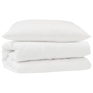 vidaXL Ensemble de Duvet avec oreiller 2 pc Blanc Microfibre