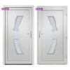 vidaXL Porte d'entr&eacute;e Blanc 98x208 cm PVC