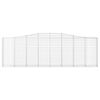 vidaXL Paniers à gabions arqués 3 pcs 400x30x120/140 cm Fer galvanisé