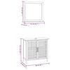 vidaXL Ensemble de meubles de salle de bain 2 pcs Bois massif de noyer