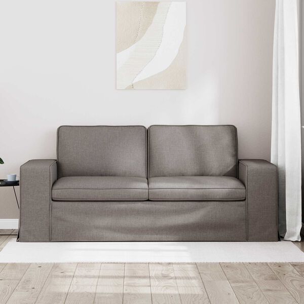 vidaXL Canap&eacute; 140cm Taupe M&eacute;tал