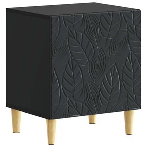 vidaXL Table de chevet Noir 43 x 34,5 x 50 cm Bois d'ing&eacute;nierie