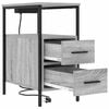 vidaXL Cabinet de chevet avec tiroir 2 pcs Gris Sonoma 30 x 48 x 61 cm