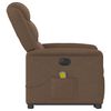 vidaXL Fauteuil inclinable de massage &eacute;lectrique Marron Tissu