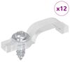 vidaXL Clips de bande LED 23,8 mm 12 pc Transparent Plastique et fer