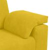 vidaXL Ensemble de canap&eacute;s 3 pcs avec coussins Jaune Velours