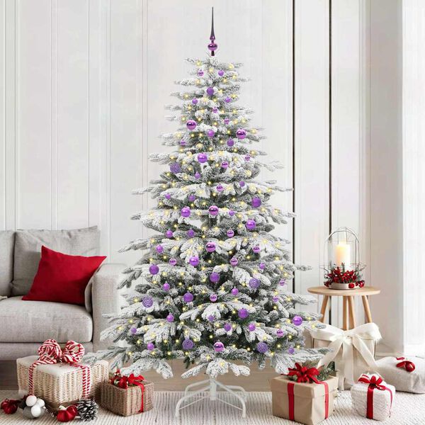 vidaXL Sapin de No&euml;l Artificiel &agrave; Branches Articul&eacute;es Blanc 210 cm