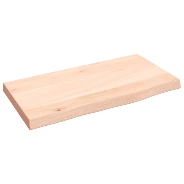 vidaXL &Eacute;tag&egrave;re murale 40x20x2 cm bois de ch&ecirc;ne massif non trait&eacute;