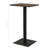 vidaXL Table de bistro Cendre fonc&eacute; 50x50x107 cm