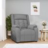 vidaXL Fauteuil de massage inclinable Gris clair Tissu