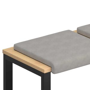 vidaXL Coussin de banc 2 pc Microfibre Gris clair Profondeur 35 cm