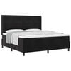 vidaXL Lit &agrave; ressorts avec matelas Noir 180 x 200 cm Velours