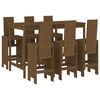 vidaXL Ensemble de bar de jardin 7 pcs marron miel bois de pin massif