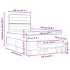 vidaXL Lit &agrave; ressorts avec matelas Noir 120 x 190 cm tissu