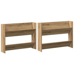 vidaXL Cabinet &agrave; chaussures 2 pcs Ch&ecirc;ne artisanal 81 x 18 x 60 cm