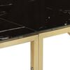 vidaXL Table console dor&eacute; acier inoxydable et verre tremp&eacute;