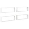 vidaXL &Eacute;tag&egrave;res cube murales 4pcs Blanc 80x15x26,5cm bois d'ing&eacute;nierie