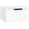 vidaXL Table de chevet murale blanc 34x30x20 cm