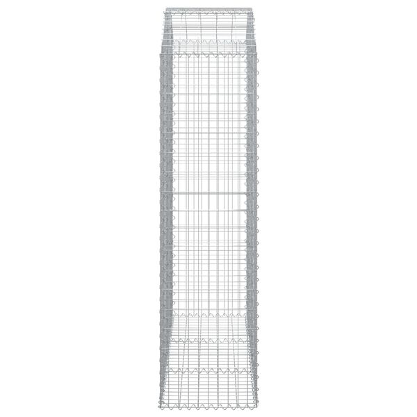 vidaXL Panier de gabions arqu&eacute; 150x50x180/200 cm Fer galvanis&eacute;