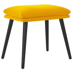 vidaXL Repose-pied Jaune moutarde 45x29,5x35 cm Velours