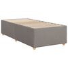 vidaXL Sommier &agrave; lattes de lit avec matelas Taupe 90x200 cm Tissu