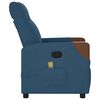 vidaXL Fauteuil inclinable de massage Bleu Tissu