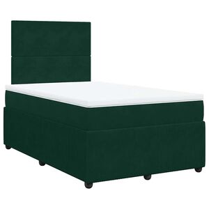 vidaXL Sommier &agrave; lattes de lit avec matelas vert fonc&eacute; 120x190 cm