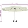 vidaXL Parasol Blanc Aluminium 500 cm
