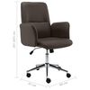 vidaXL Chaise de bureau Marron Similicuir