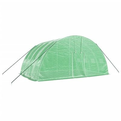 vidaXL Serre avec cadre en acier vert 24 m² 6x4x2,85 m