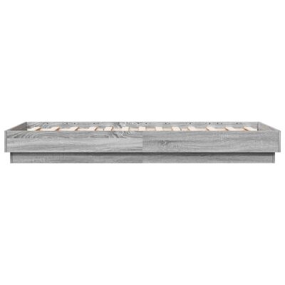 vidaXL Cadre de lit sans matelas sonoma gris 75x190 cm