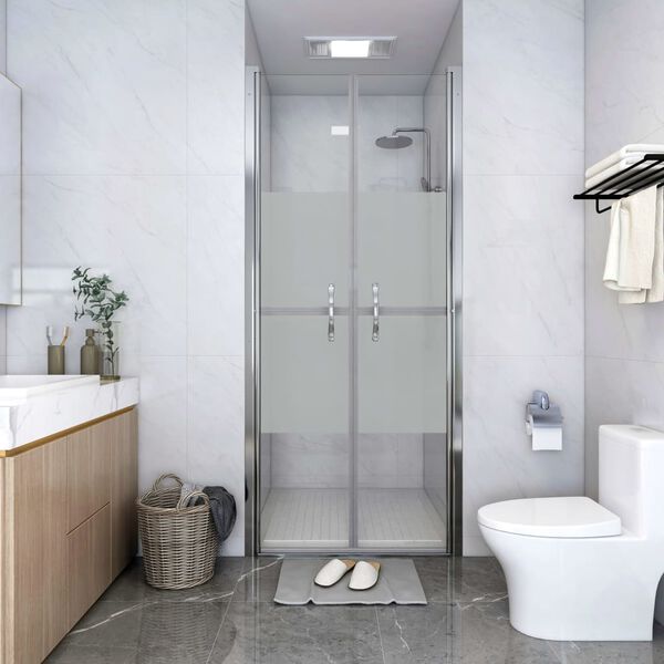 vidaXL Porte de douche ESG demi-d&eacute;poli 76x190 cm