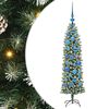 vidaXL Arbre de Noël artificiel slim avec 150 LED Vert et blanc 120 cm