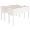 vidaXL Jardinières d'extérieur 2 pcs Blanc 110x31x70 cm Bois de pin