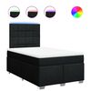 vidaXL Sommier &agrave; lattes de lit avec matelas Noir 120x200 cm Tissu