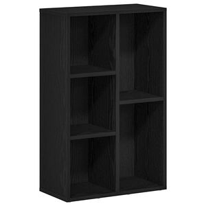 vidaXL Biblioth&egrave;que en ch&ecirc;ne noir 50 x 25 x 80 cm bois d'ing&eacute;nierie