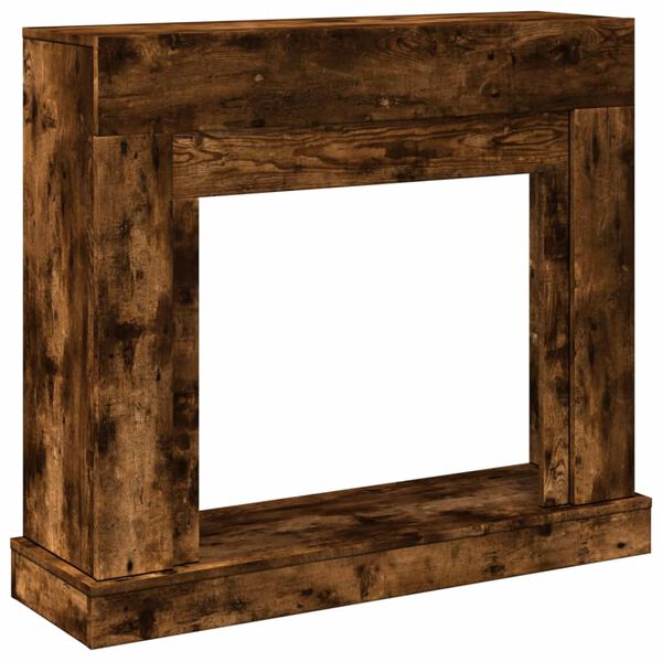 VidaXL Cadre de cheminée chêne fumé 100x30x87,5 cm bois d'ingénierie