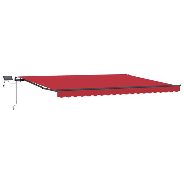 vidaXL Auvent R&eacute;tractable Rouge 400 &times; 300 cm tissu