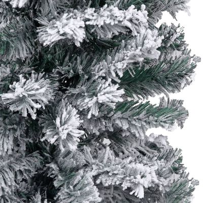 vidaXL Sapin de Noël mince pré-éclairé et boules vert 120 cm PVC