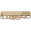 vidaXL Ensemble de canap&eacute;s d'ext&eacute;rieur 6 pc Blanc et Beige