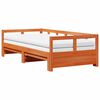 vidaXL Lit de jour et lit gigogne et matelas 90x200 cm bois pin massif