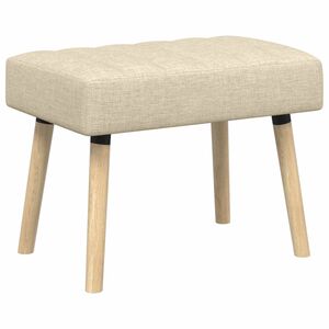 vidaXL Banc capitonn&eacute; canal Cr&egrave;me 60 x 40 x 45 cm Tissu