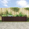 vidaXL Jardinière surélevée Marron 400 x 80 x 81 cm Acier