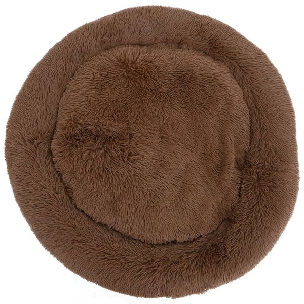 vidaXL Coussin lavable pour chiens/chats Marron 50x50x12 cm Peluche